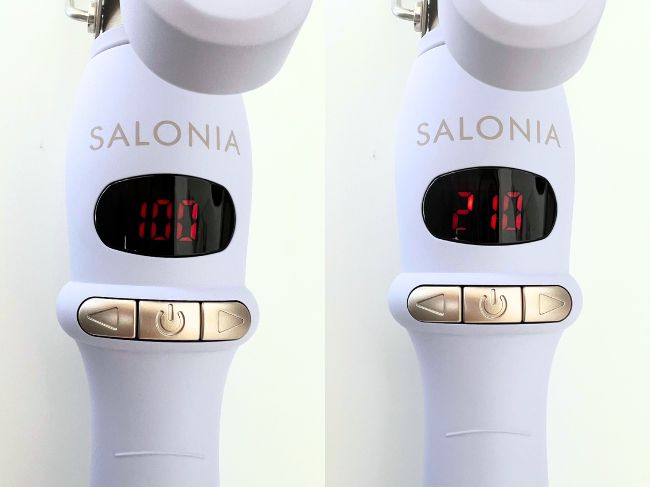 『SALONIA セラミックカールヘアアイロン』25mm：セレブレイトパープル