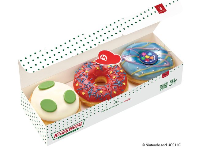 左から『ヨッシー カスタード エッグ』・『マリオ ストロベリー』・『チコ & ブルーベリー ギャラクシー』